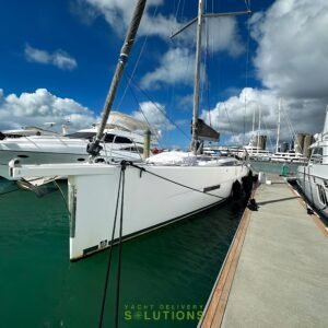 hanse 56 tied to the dock after the delivery by yacht delivery solutions skipper and crew